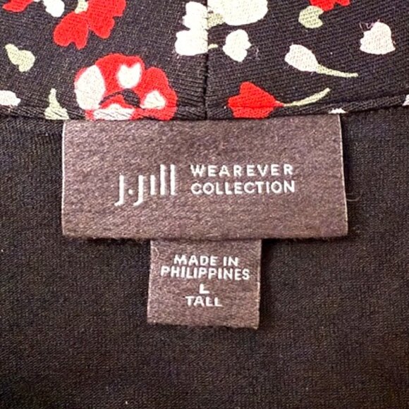 J Jill Wearever Collection Women's Sleeveless Maxi Dress V-Neck Floral Size L - Picture 6 of 6